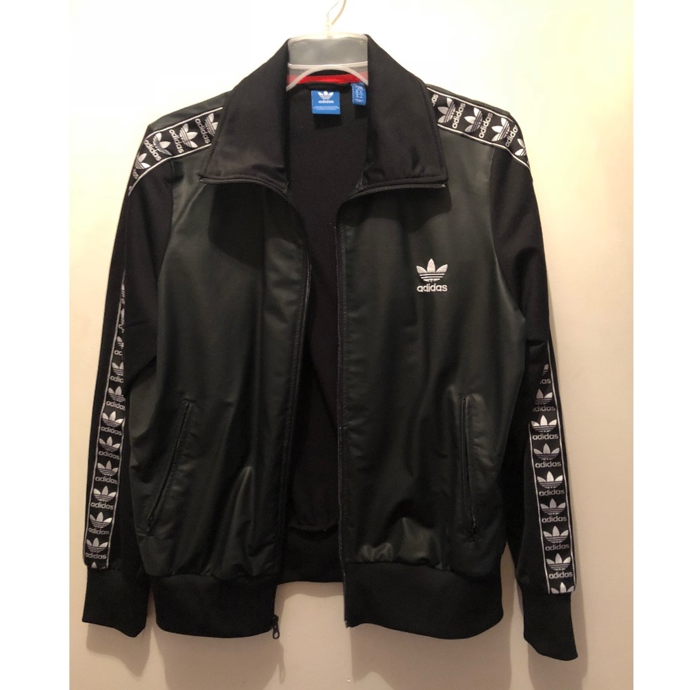 Adidas Pleather Bomber Jacket